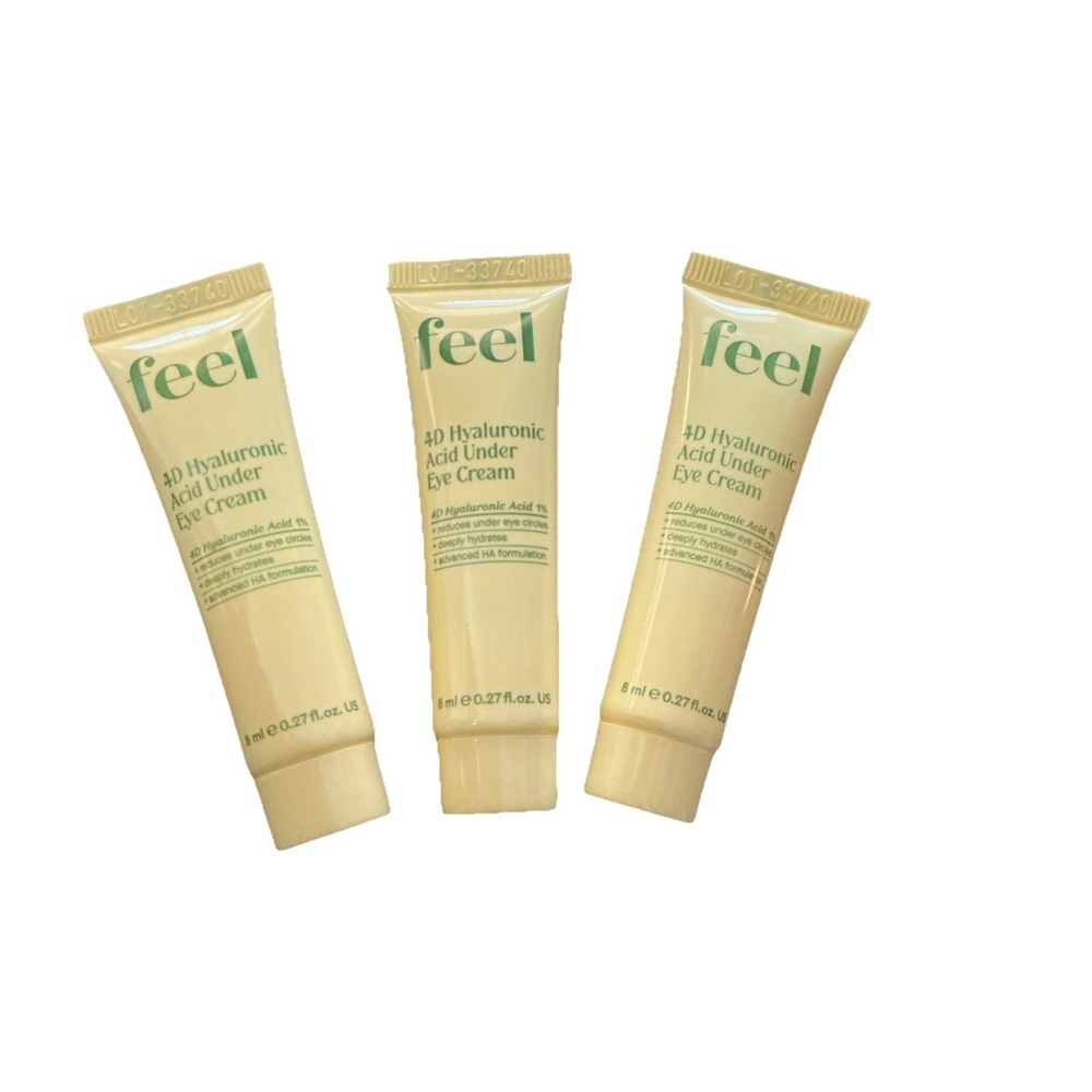 3X FEEL BEAUTY 4D Hyaluronic Acid Under Eye Cream 0.17 fl oz / 5 ml NEW Sealed